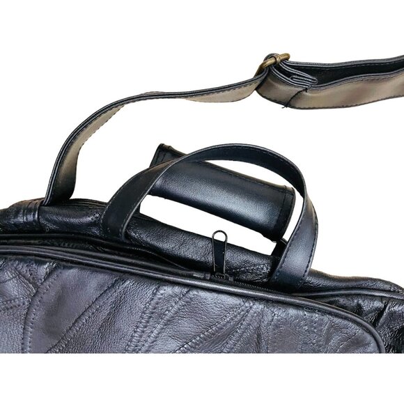 Vintage Comfort Gary Backpack Black Pear Shaped Saddle Crossbody Bag Handbag - Picture 8 of 8